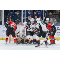 Vancouver Giants battle the Kelowna Rockets