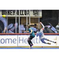 St. Louis Ambush midfielder William Eskay (left) vs. Utica City FC