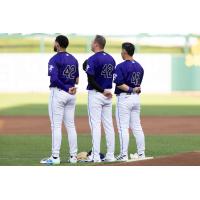 Albuquerque Isotopes in Jackie Robinson Night jerseys