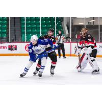 Syracuse Crunch left wing Brendan Furry vs. the Belleville Senators