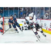 Kelowna Rockets left wing Vojtech Cihar vs. the Kamloops Blazers
