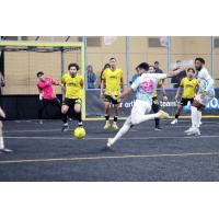 St. Louis Ambush defender James Thomas shoots vs. the Milwaukee Wave