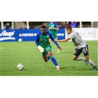 Forward Preston Tabort Etaka with Hartford Athletic