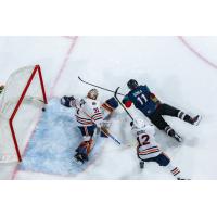 Kelowna Rockets forward Tij Iginla scores