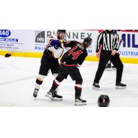 Adirondack Thunder defenseman Jacob Graves battle the Reading Royals