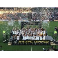North Carolina Courage celebrate the 2019 NWSL championship