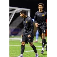 Jorge Garcia of the Pittsburgh Riverhounds reacts after his goal