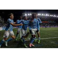 New York City FC celebrates a goal