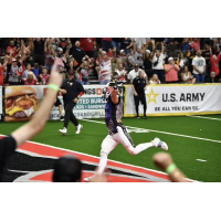 The crowd enjoys a Jacksonville Sharks score