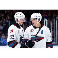 Kelowna Rockets defenceman Nate Corbet (left) and centre Tij Iginla