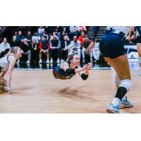 Grand Rapids Rise libero Morgan Hentz lays out