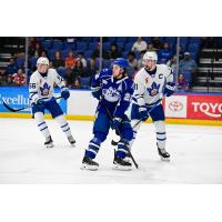 Syracuse Crunch left wing Jakob Pelletier vs. the Toronto Marlies