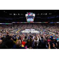 A big crowd cheers on the Omaha Supernovas