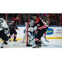 Wichita Thunder goaltender Matt Davis vs. the Rapid City Rush