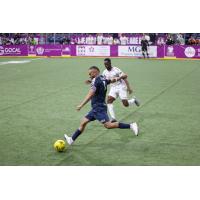 Tacoma Stars Captain Alex Caceres lines up a shot vs. the Empire Strykers
