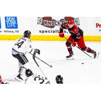 Allen Americans left wing Chase Maxwell with the puck