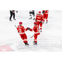 Rapid City Rush exchange fist bumps