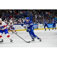 Syracuse Crunch left wing Cooper Flinton vs. the Laval Rocket