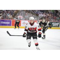Belleville Senators right wing Graeme Clarke vs. the Hershey Bears