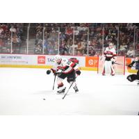Belleville Senators centre Garrett Pilon vs. the Hershey Bears