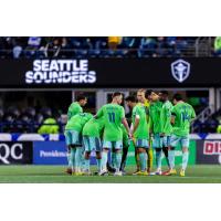 Seattle Sounders FC huddle