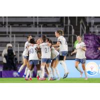 Seattle Reign FC mobs Brittany Ratcliffe following her goal