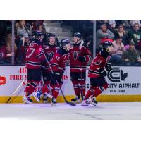 Red Deer Rebels exchange congratulations