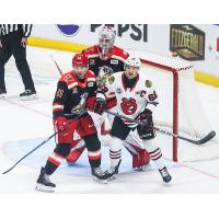 Grand Rapids Griffins defend against the Rockford IceHogs