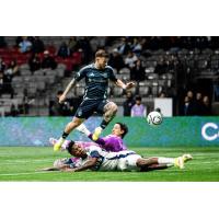 Seattle Sounders FC in action against Vancouver Whitecaps FC