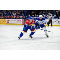Syracuse Crunch left wing Nick Abruzzese vs. the Cleveland Monsters