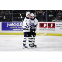 Wenatchee Wild's Mason Kraft and Aiden Grossklaus on game night