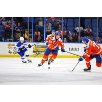 Syracuse Crunch left wing Cooper Flinton vs. the Cleveland Monsters