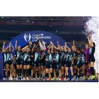 Gotham FC celebrate the 2025 Concacaf W Champions Cup victory