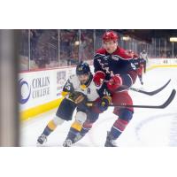 Allen Americans forward Danny Katic (right)