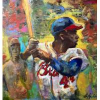Preston Sampson portrait of Hank Aaron