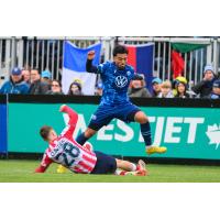 Defender Wesley Timoteo with Halifax Wanderers FC