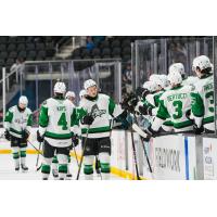 Texas Stars along the bench