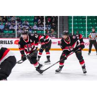 Belleville Senators right wing Hayden Hodgson and defenceman Djibril Touré vs. the Manitoba Moose