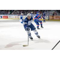 Syracuse Crunch left wing Nick Abruzzese vs. the Rochester Americans