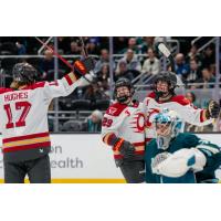Ottawa Charge react after a goal against the Seattle Torrent