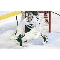 Goaltender Trey Augustine with Michigan State