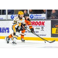 Wheeling Nailers forward Tanner Andrew vs. the Fort Wayne Komets