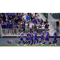 Fans cheer on Louisville City FC