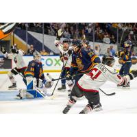 Adirondack Thunder look for a call against the Norfolk Admirals