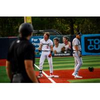 Rome Emperors outfielder Eric Hartman on third