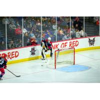 Allen Americans goaltender Brett Mirwald collects the puck