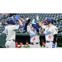 Tulsa Drillers celebrate at home plate