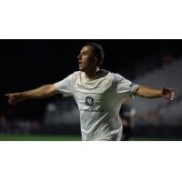 Louisville City FC reacts after a goal against Loudoun United FC