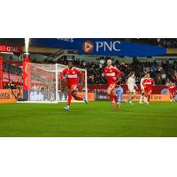 Chicago Fire FC's Maren Haile-Selassie and Andrew Gutman on the field