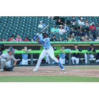 Roni Cabrera of the Columbia Fireflies awaits a pitch